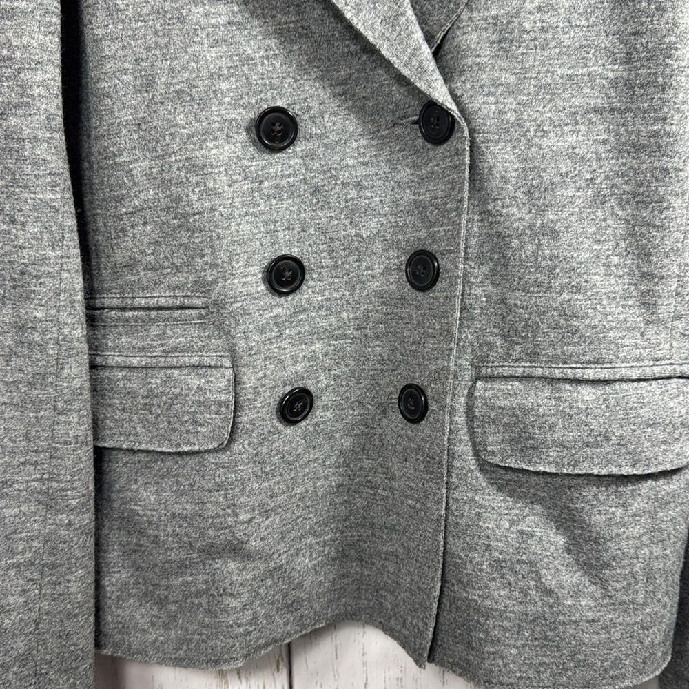 J.Crew Wool Blazer Jacket Gray Double Breasted Classic Workwear Minimalist - Picture 7 of 16